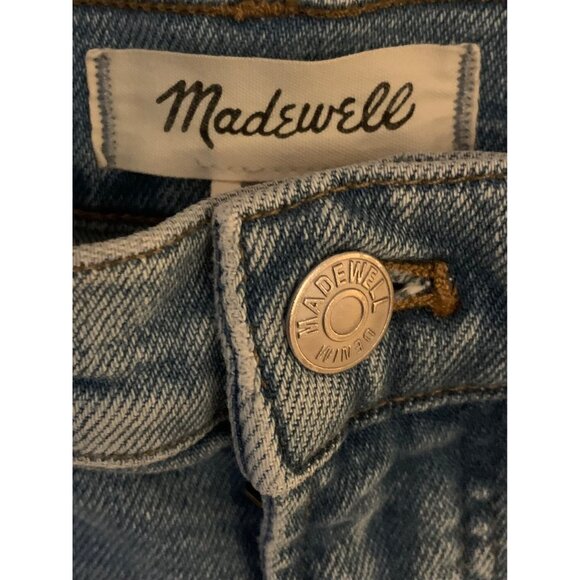 MADEWELL "Coffey" Light Wash Blue The Perfect Vintage Distressed Mom Jeans 28 - Picture 10 of 10